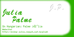 julia palme business card